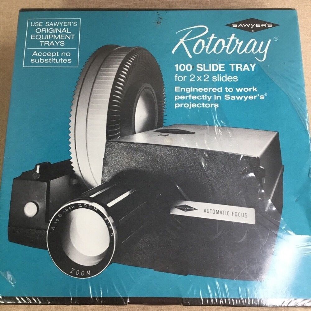 NWT Sawyer's Rototray 100 Slide Tray for 2 x 2 Slides Brand New Sealed